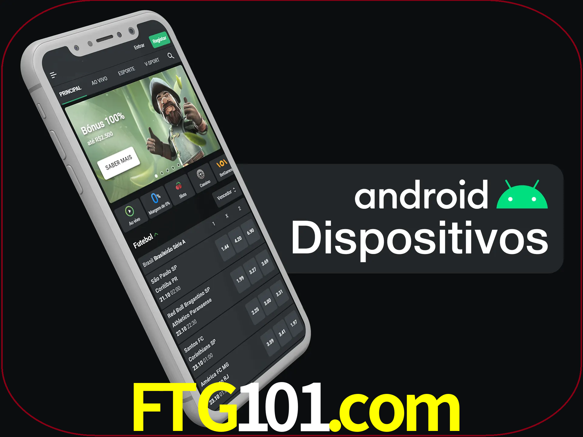 O aplicativo suporta a maioria de todos os dispositivos Android.