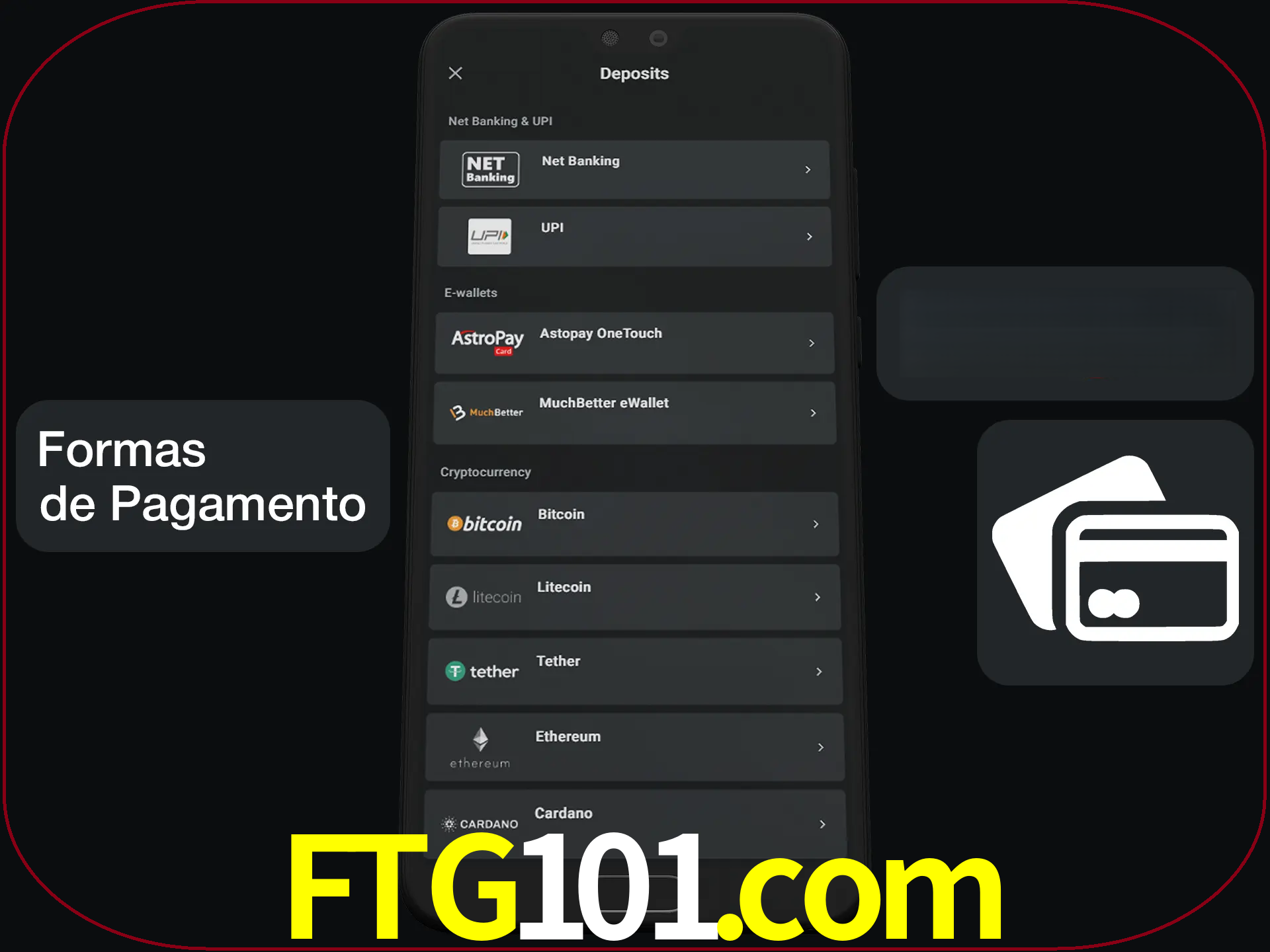 Escolha a forma de pagamento de sua preferência.