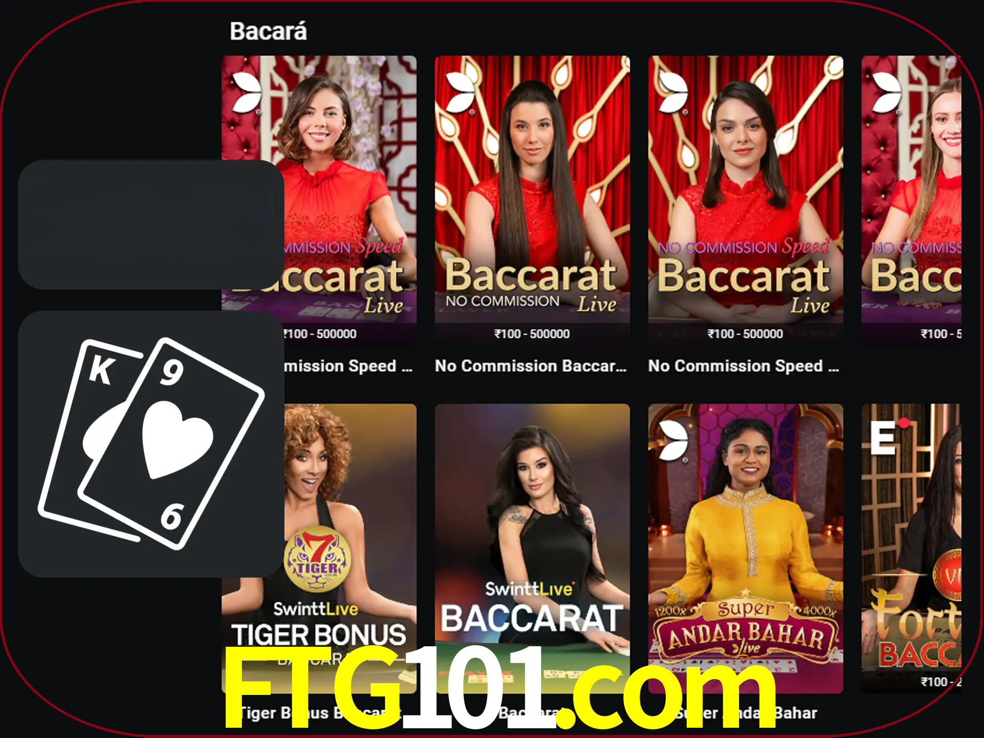 Ganhe muito dinheiro jogando jogos de bacará.