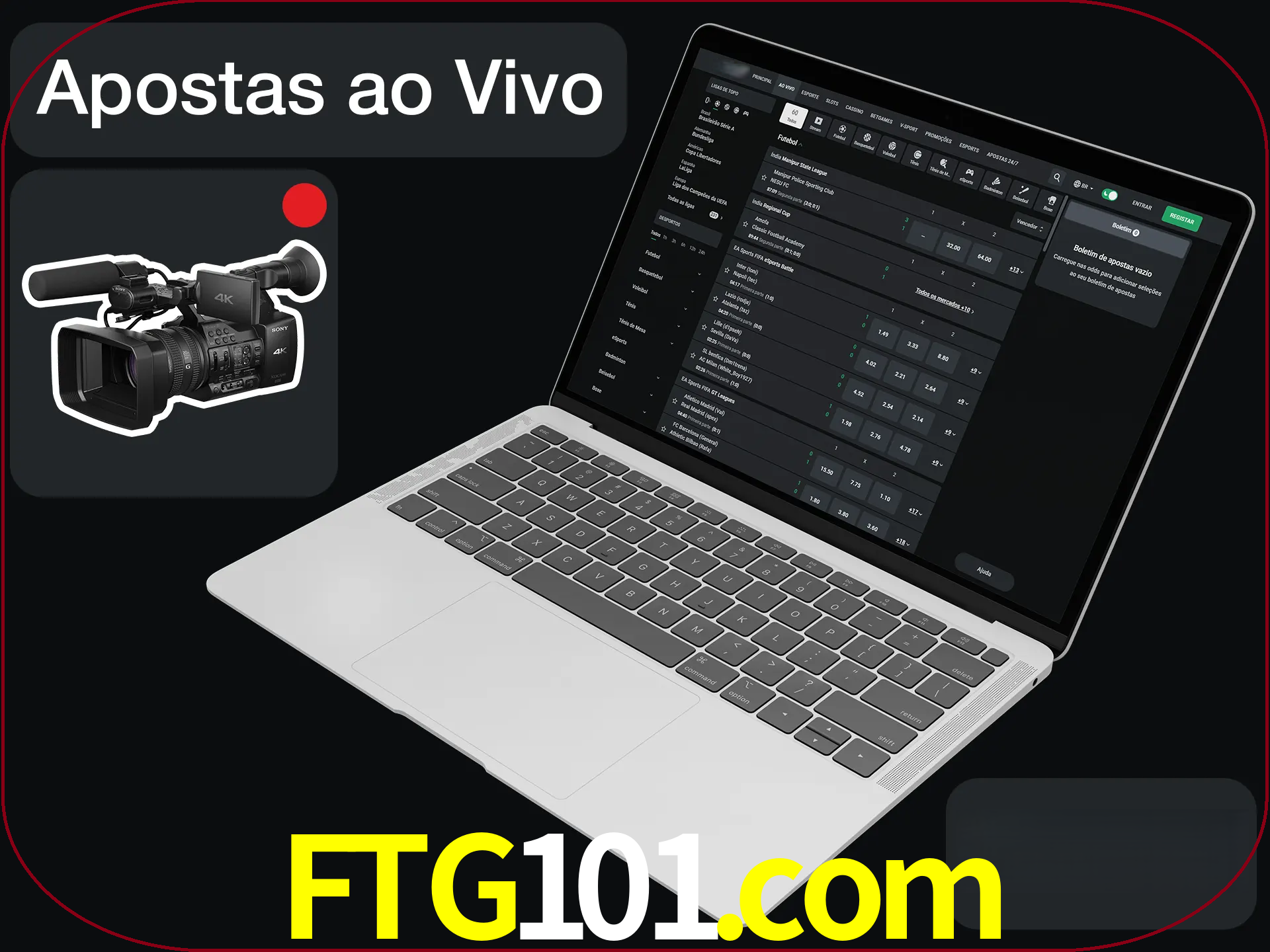 Aposte em formato ao vivo em nosso site.