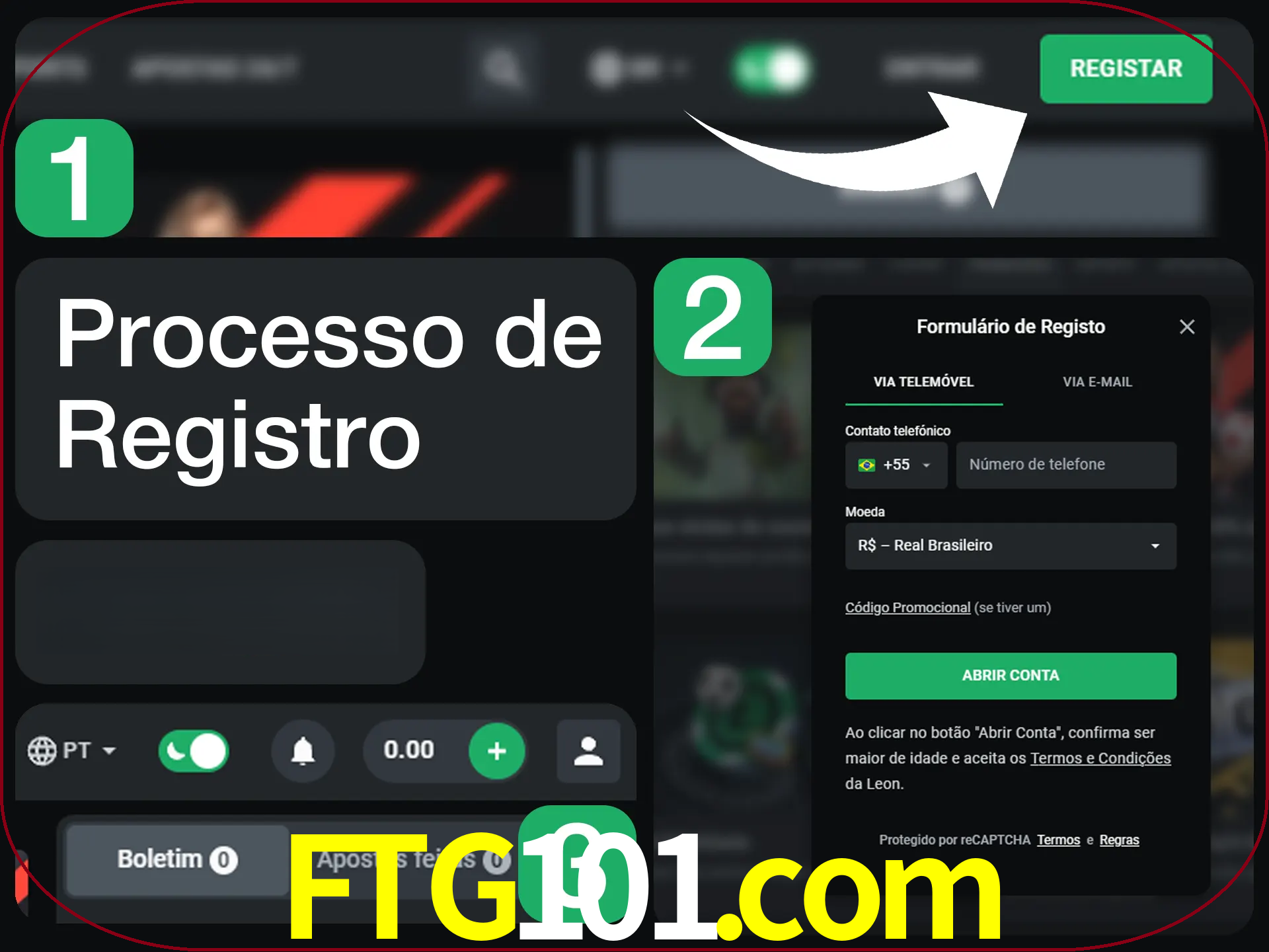 O processo de registro na LeonBet é simples.