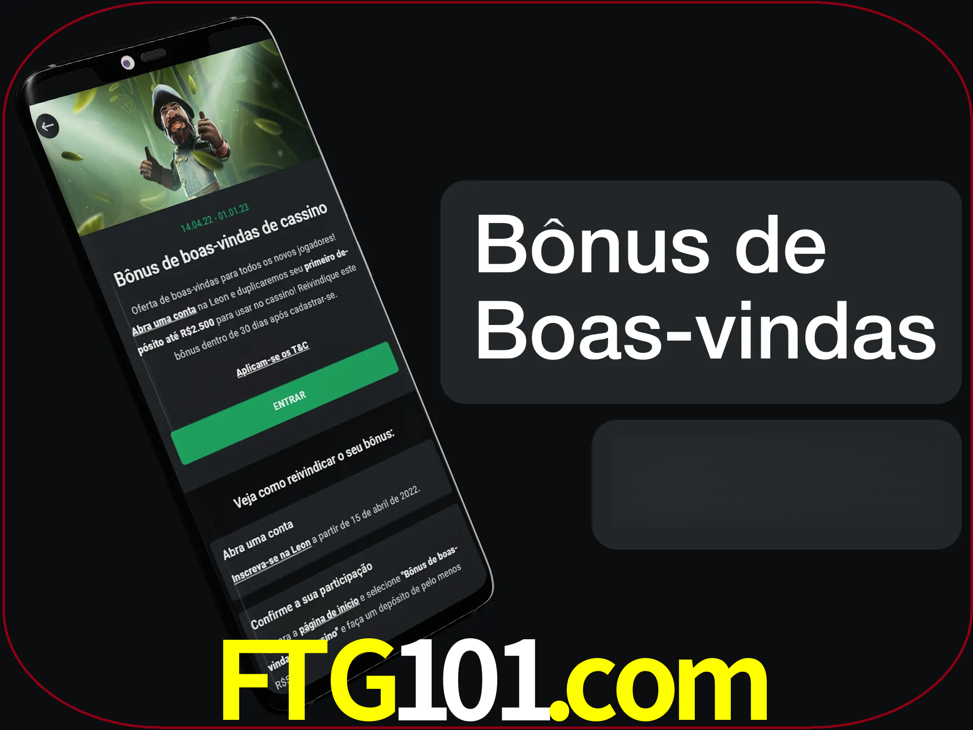 Não se esqueça de usar o bônus de boas-vindas.